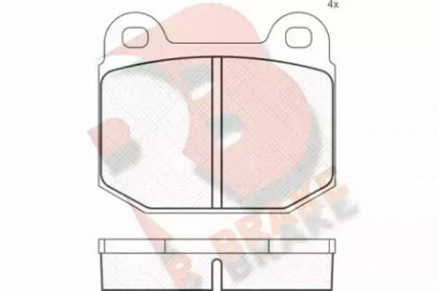 R BRAKE rb0170 -  Комплект тормозных колодок, дисковый тормоз